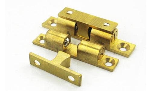 Closet door stopper brass ball catch