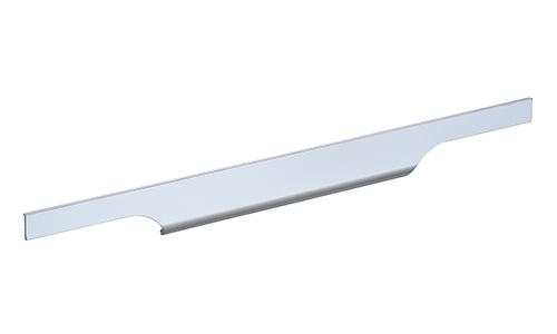 Modern silvery white aluminium profile cabinet handles