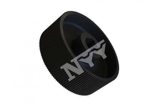 Food machinery pulley with black oxide