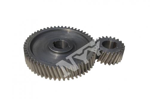 Food and feed machinery casting gear pair
