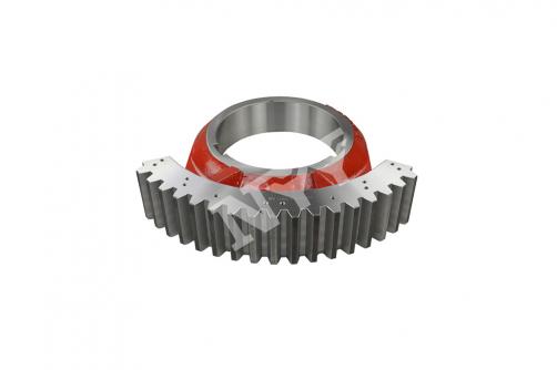 Metallurgy machinery soft tooth flank modification tooth grinding casting fan shaped gear