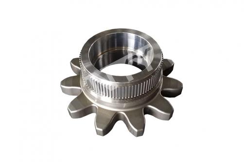 Coal mining heading machine travel gear with external spline