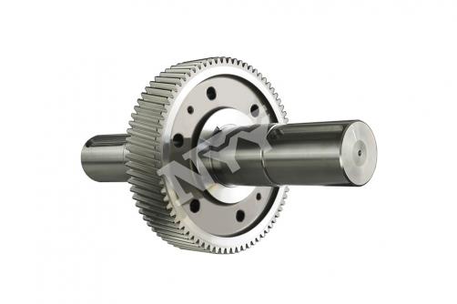 Mining machinery gear and gear shaft hot fit assembly