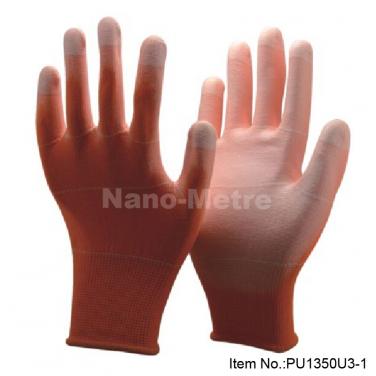 Cheap Orange Polyester Summer Labor Work Glove -PU1350U3-OR