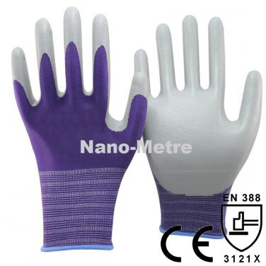 Grey Nitrile Coated Palm Garden Work Glove- NY1350-PP/GR