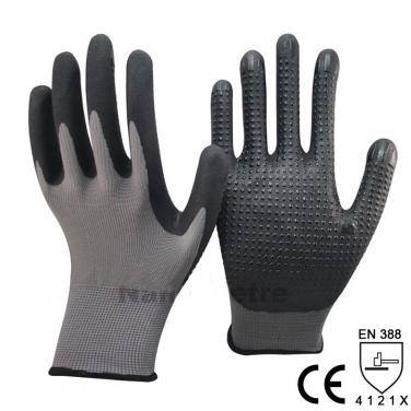 Nitrile Foam With Mini Dots Palm Work Glove -NY1350FD-BLK