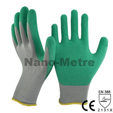 13 Gauge Seamless Knitted Nylon Garden Work Glove -NM1350F-GR/GN