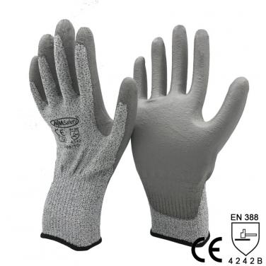 HPPE Cut Resistant Work Gloves Safety Protective Factory-  DY110DG-PU