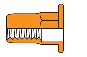 Flat Head Inner-Hex Body-UK Blind Rivet Nuts