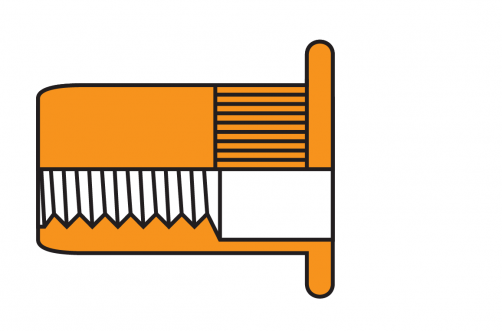 Flat Head Knurled Body-AVK Blind Rivet Nuts