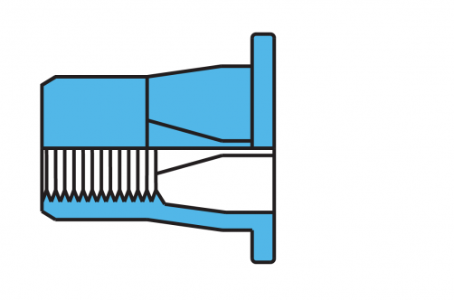 Flat Head Square Body Blind Rivet Nuts