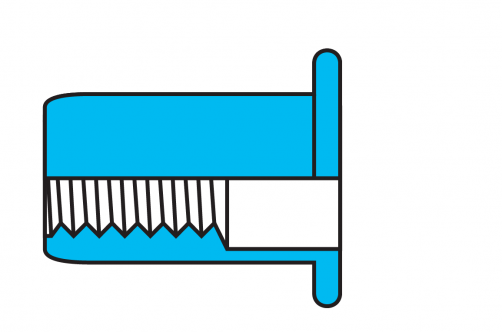 Flat Head Round Body Plain Blind Rivet Nuts /Aluminum