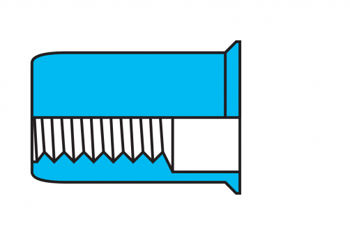 Reduce Head Round Body Plain Blind Rivet Nuts /Aluminum