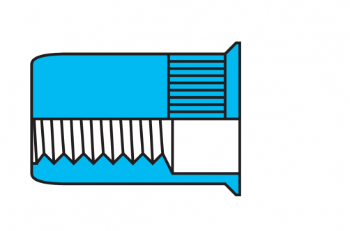 Reduce Head Knurled Body Blind Rivet Nuts/Aluminum