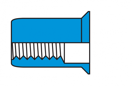 Countersunk Head Round Body Plain Blind Rivet Nuts