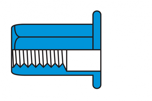 Flat Head Full Hex Body Blind Rivet Nuts