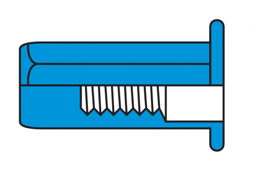 Flat Head Inner-Hex Body Close End Blind Rivet Nuts