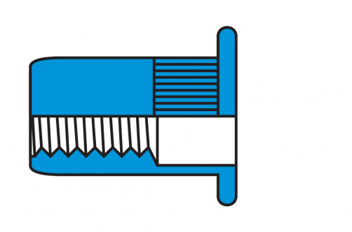 Flat Head Knurled Body Blind Rivet Nuts