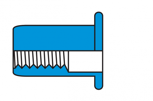 Flat Head Round Body plain Blind Rivet Nuts