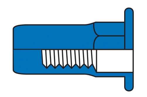 Flat Head Inner-Hex Body Close End Blind Rivet Nuts /Stainless Steel
