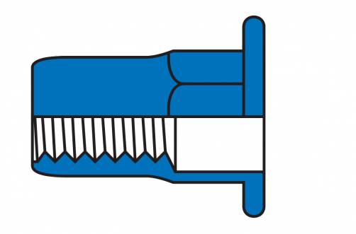 Flat Head Inner-Hex Body Blind Rivet Nuts /Stainless Steel