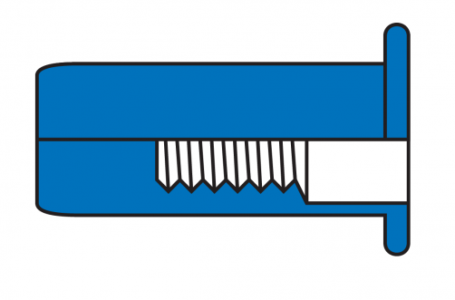 Flat Head Round Body Close End Blind Rivet Nuts