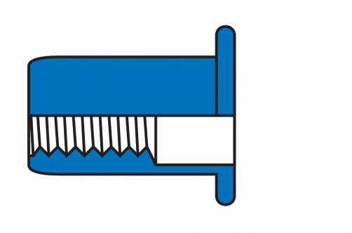 Flat Head Round Body Blind Rivet Nuts