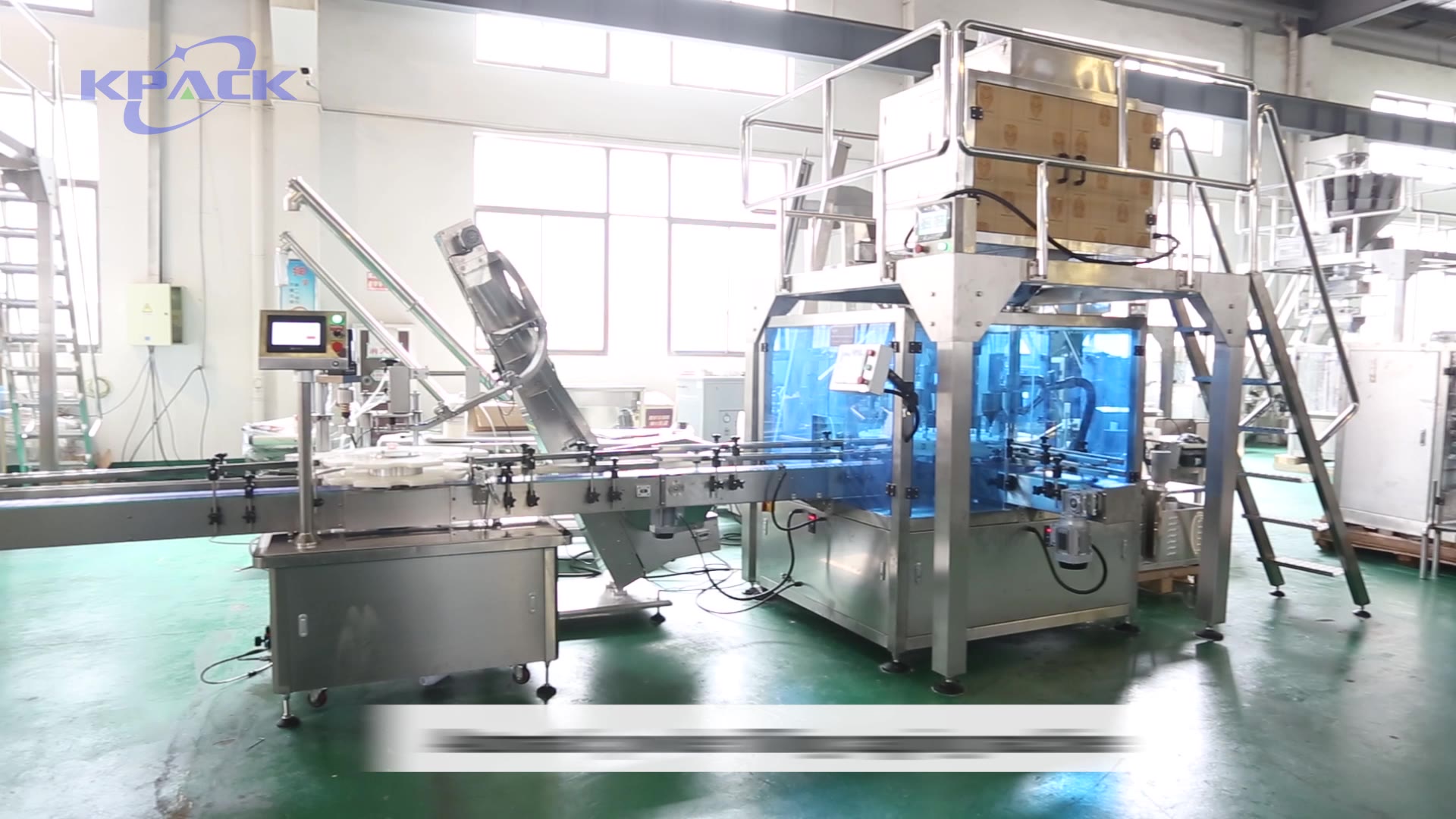 Automatic powder bottle production line