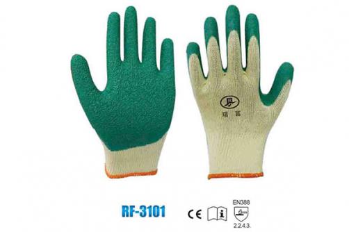 10G 5 thread Polycotton Latex Glove